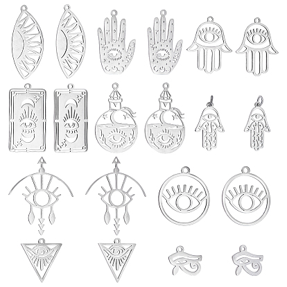 20 шт 10 стиль 201 подвески из нержавеющей стали, лазерная резка, полый, разнообразные