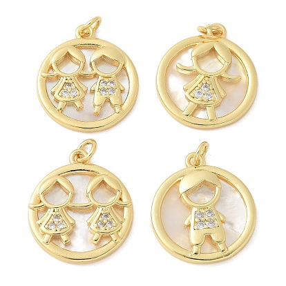 Латунные микро проложить кубического циркония подвески, плоский круглый с человеческими прелестями, с оболочкой, без свинца и без кадмия, долговечный, с целью перехода в кольце