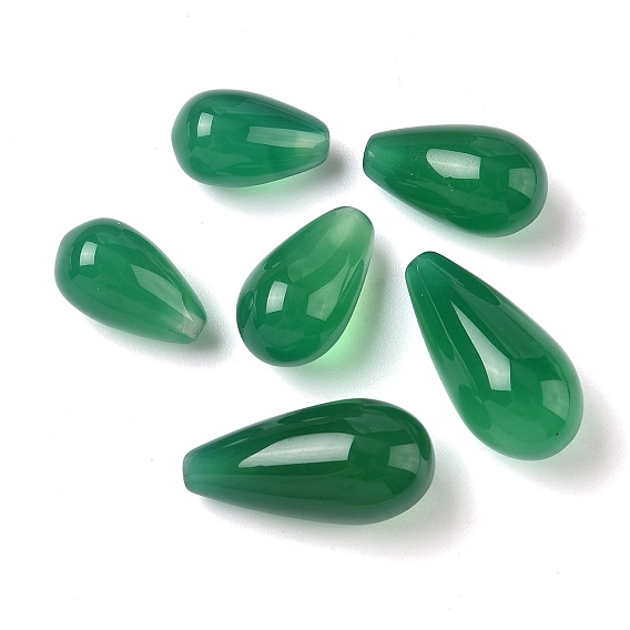 Природных бисера агат, половина пробурено бисера, окрашенная и подогревом, слеза