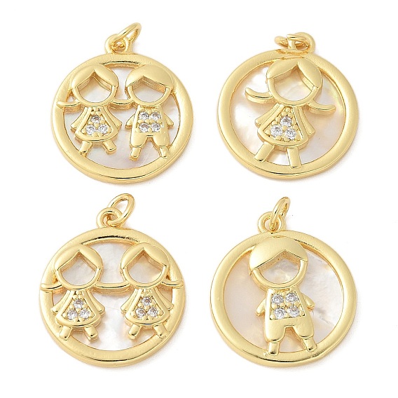 Латунные микро проложить кубического циркония подвески, плоский круглый с человеческими прелестями, с оболочкой, без свинца и без кадмия, долговечный, с целью перехода в кольце