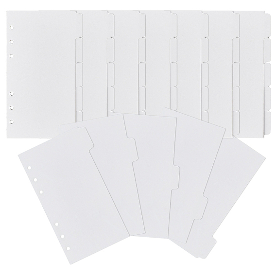 5 листы бумага диск переплет блокнот индекс разделители листы, 11 разделитель с отверстиями для папки, прямоугольные