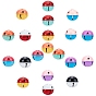 20Pcs 10 Colors Iron Bell Pendants, Two Tone Color, Bell with Star