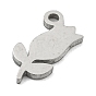 Laser Cut 304 Stainless Steel Charms, Rose Charms