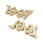 Brass Micro Pave Cubic Zirconia Pendants, Long-Lasting Plated, Number 1997