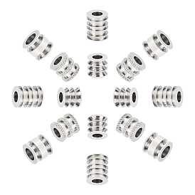 304 billes d'acier inoxydable, Perles rainurées, colonne