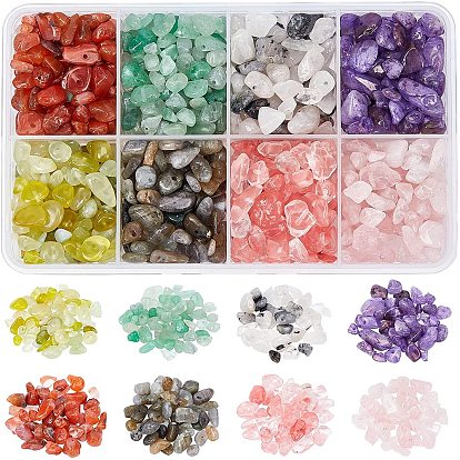 160g 8 Stil gemischte Edelsteinperlen, Chip