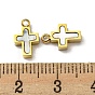 304 Stainless Steel Shell Charms, Cross
