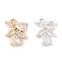Латунные микропаве прозрачные кубические циркониевые подвески, без кадмия, без никеля и без свинца, цветок