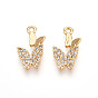 Латунные микро проложить кубического циркония подвески, без кадмия, без никеля и без свинца, бабочки прелести