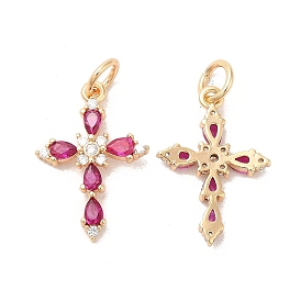 Латунь стекло кулоны, крест прелести