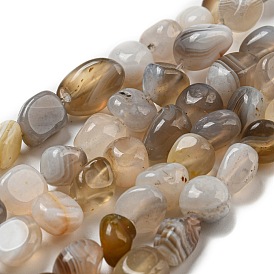 Natural Botswana Agate Beads Strands, Nuggets, Tumbled Stone