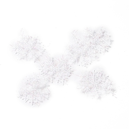 PVC Pendant Decorations, with Braided Cotton Threads, for Christmas Tree Decorations, Snowflake