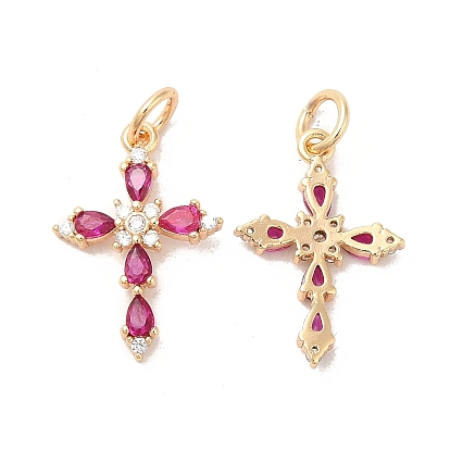 Латунь стекло кулоны, крест прелести