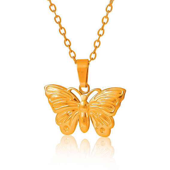 304 женские ожерелья с подвесками-бабочками из нержавеющей стали