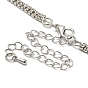 Crystal Rhinestone Choker Necklaces, Fashion Alloy Rectangle Link Chains Necklaces