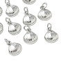 SHEGRACE Brass Pendants, Shell Shape Charms, Cadmium Free & Lead Free & Nickel Free, with Jump Ring