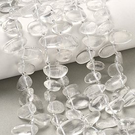 Природных кристаллов кварца бисер нитей, горного хрусталя, слеза, Топ пробуренной, с бисером