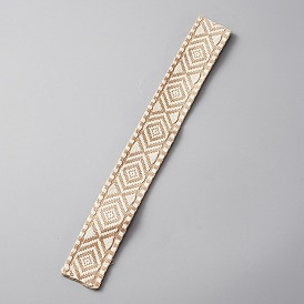 Rhombus Pattern Polyester Woven Belt Ornament Accessories, for Costume, Cowboy Hat, Bend Brim Fedora Hat Decoration
