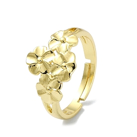 Brass Adjustable Rings, Flower