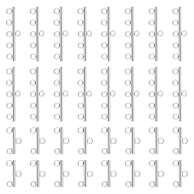 Unicraftale 40Pcs 2 Style 304 Stainless Steel Chandelier Component Links, 6 Loop Connector and 3 Loop Connector