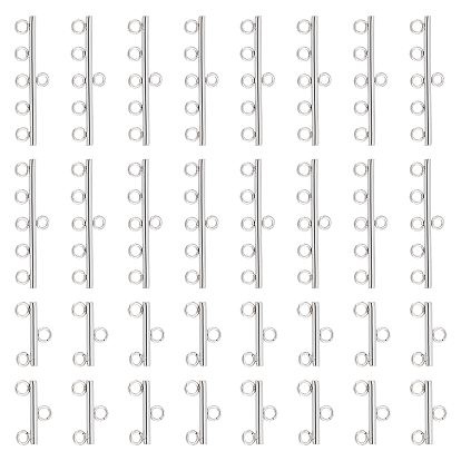 40pcs 2 style 304 maillons de composants de lustre en acier inoxydable, 6 connecteur de boucle et 3 connecteur de boucle