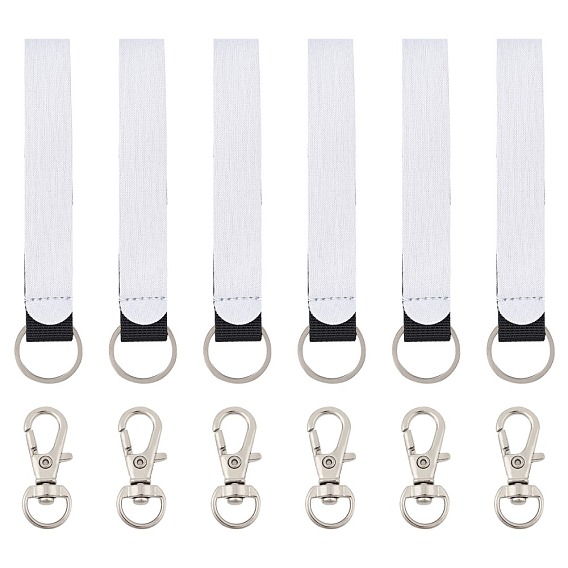 Neoprene Keychain, with Metal Finding and Alloy Swivel Lobster Claw Clasps