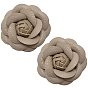 Imitation Leather Shoe Buckle Clips with Iron Clip, Shoe Decorations, Flower