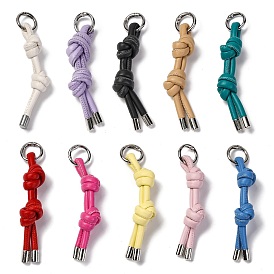 Imitation Leather Keychain, with Platinum Alloy Finding, for Bag Car Pendant Decoration