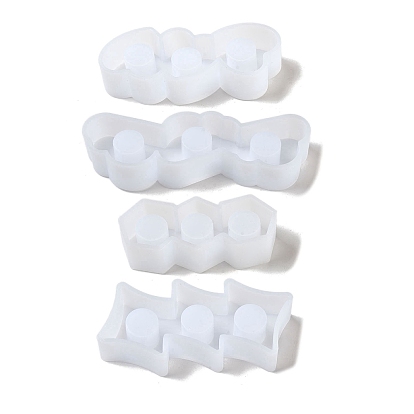DIY Candlesticks Silicone Molds, for Candle Making, White