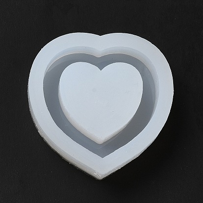 DIY Quicksand Silicone Molds, Resin Casting Molds, for UV Resin, Epoxy Resin Craft Making, Heart