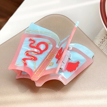 Заколки для волос с когтями из ацетата целлюлозы (смола), книга