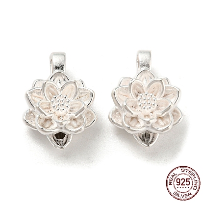 925 Sterling Silver Pendants, Flower Charms