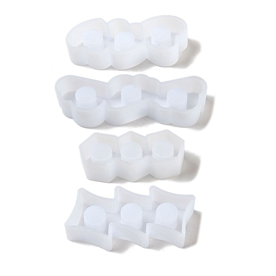 DIY Candlesticks Silicone Molds, for Candle Making, White