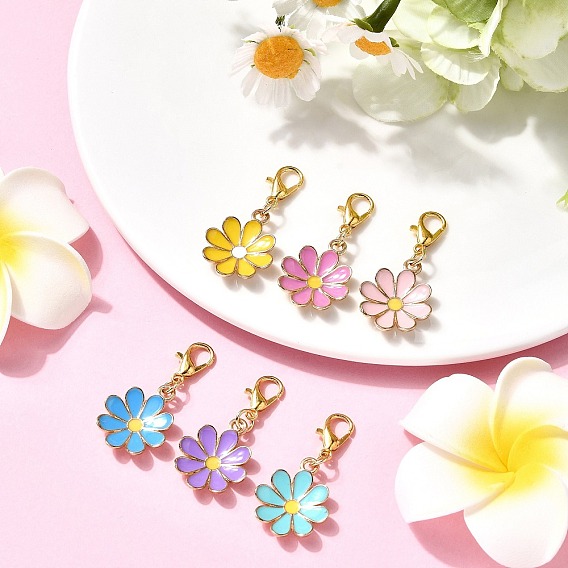 Подвесные украшения из сплава эмали, Застежки-когти из сплава омара, подвески для украшений сумок