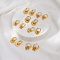 304 Stainless Steel Hoop Dangle Earrings for Women, Real 18K Gold Plated