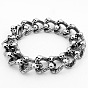 Alloy Skull Link Chain Bracelets