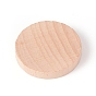 Unfinished Natural Poplar Wood Cabochons, Flat Round