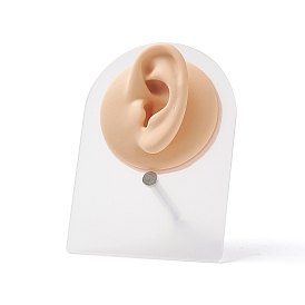 Мягкая силиконовая форма для ушных дисплеев, с акриловыми подставками, серьги-гвоздики для ушей, обучающие инструменты для пирсинга, практики иглоукалывания