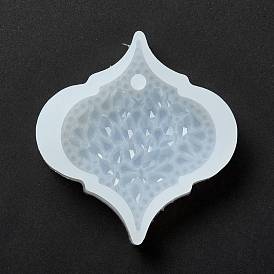 Imitation Embedded Rhinestone Oval Pendant Silicone Molds, Resin Casting Molds, for UV Resin & Epoxy Resin Jewelry Making