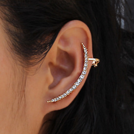 Fashionable Hollow Ear Cuff Earring - Unique Crescent Moon Ear Decoration