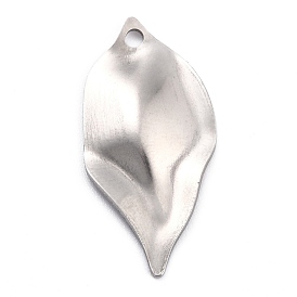 Pendentifs en acier inoxydable, feuille