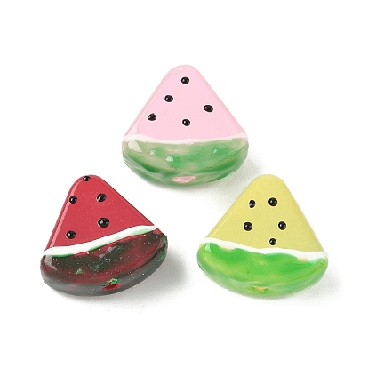 Бусины из стеклянной эмали, окрашенные методом запекания, арбуз