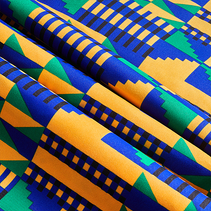 Afrikanischer traditioneller Wachsdruck-Polyesterstoff, Textilien mit geometrischen Mustern zur Herstellung ethnischer Kleidung