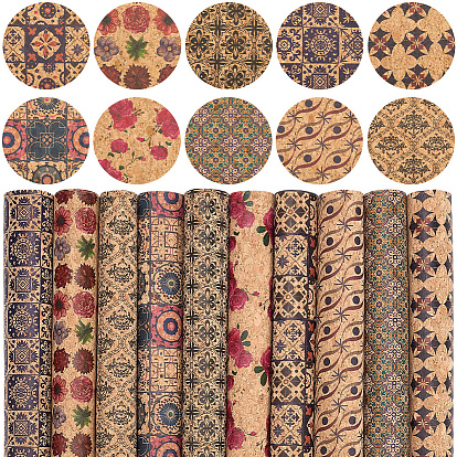 10 шт. лист искусственной кожи, прямоугольные, имитация рисунка под дерево, для аксессуаров для одежды