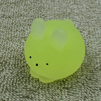 Светящаяся игрушка для снятия стресса из ТПР, забавная сенсорная игрушка непоседа, для снятия стресса и тревожности, светящийся в темноте кролик
