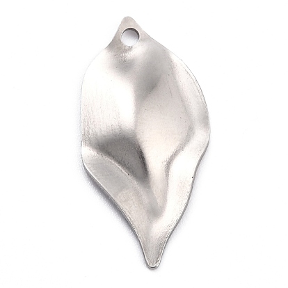 Pendentifs en acier inoxydable, feuille