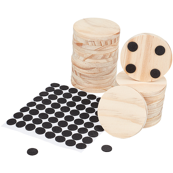 30шт деревянные подставки под чашки, термостойкие коврики для горшков, с 60круглыми бамперами для ножек из пенопласта ЭВА, для домашней кухни