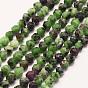 Natural Ruby in Zoisite Beads Strands, Faceted