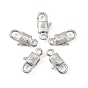 SHEGRACE Brass Lobster Claw Clasps, Cadmium Free & Nickel Free & Lead Free, Long-Lasting Plated