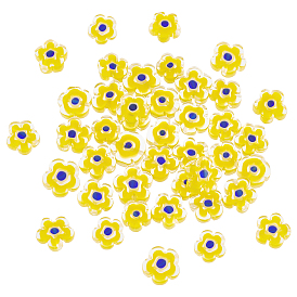 1 brins de perles de verre millefiori faites à la main, fleur